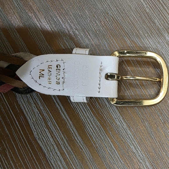 VINTAGE leather rainbow braided belt, Size M/L - Picture 4 of 8